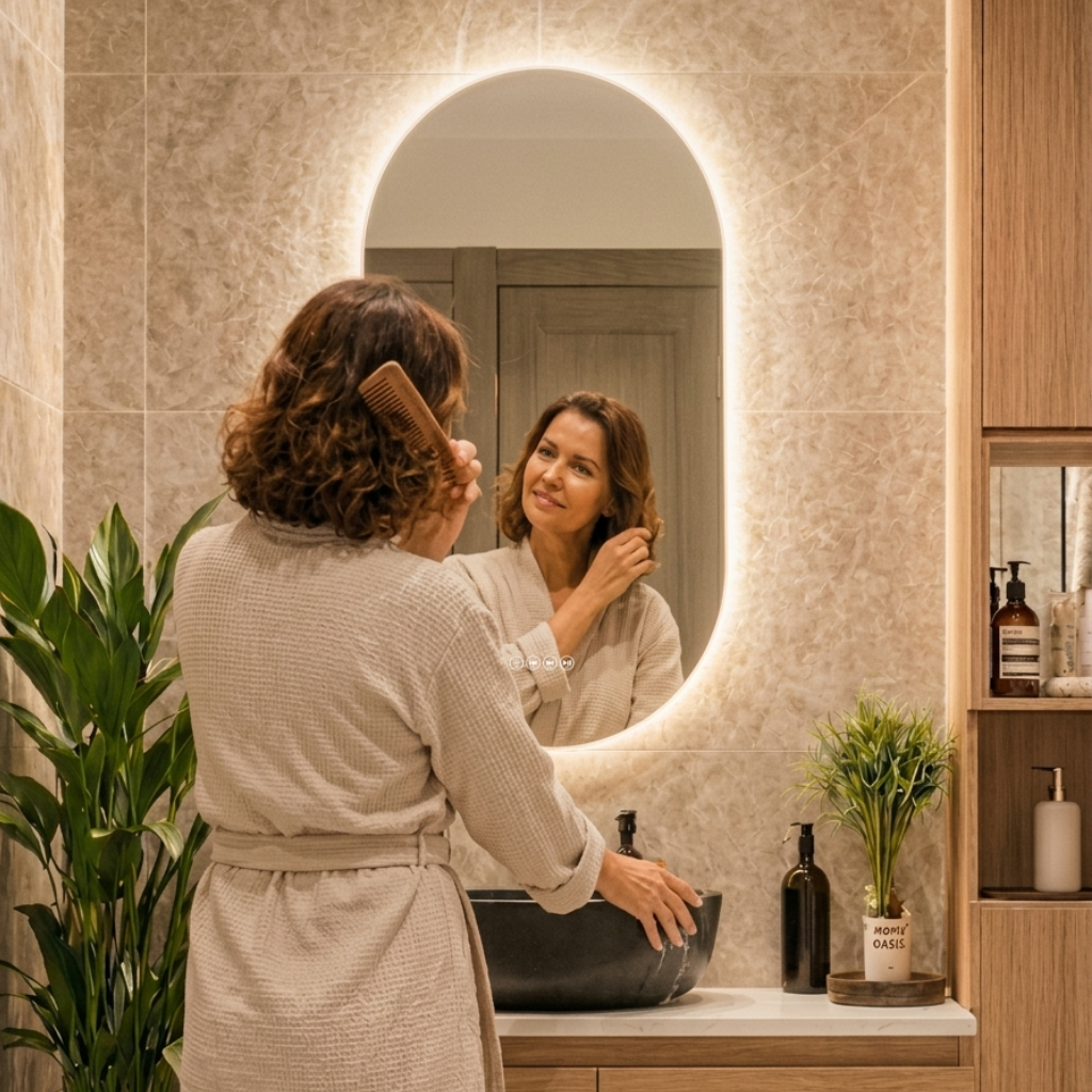 Nexus Oval LED Smart Mirror 💫 Sleek, Elegant Design – Lunarglow